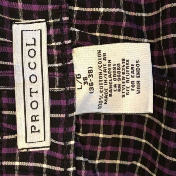 Pajama Pants by Protocol Plaid‎ Size L - Picture 2 of 4